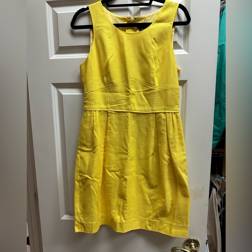 J Crew yellow cotton dress